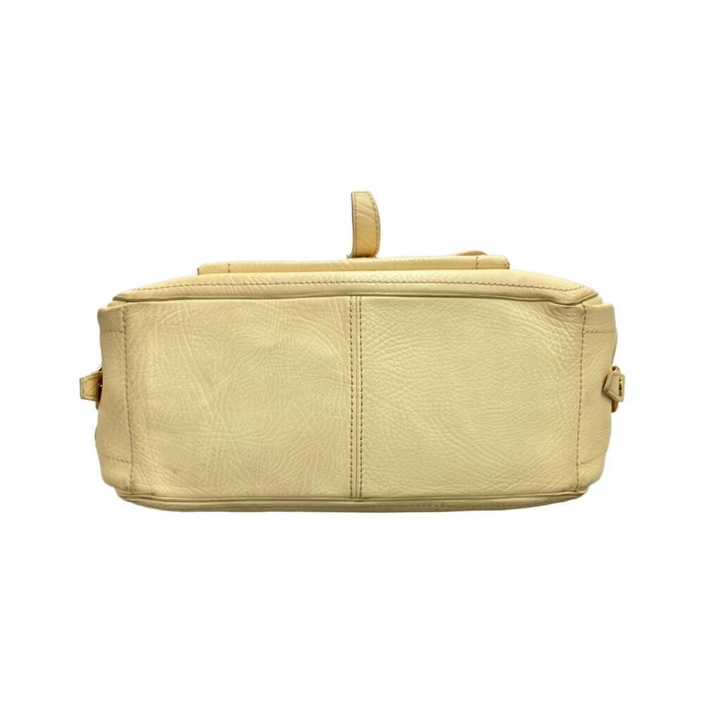 Celine Boogie bag yellow beige White pebbled leather - Picture 4 of 6